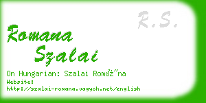 romana szalai business card
